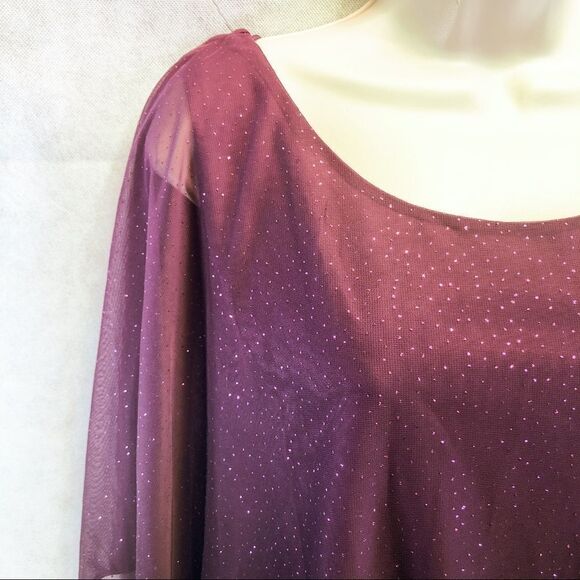 Shimmering Sheer Top w/ Lining Sz M - Picture 6 of 8